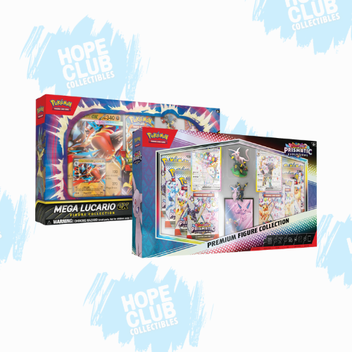 HCO EXCLUSIVE BUNDLE: Mega Lucario ex & Prismatic Evolutions Umbreon / Espeon Premium Figure Collection