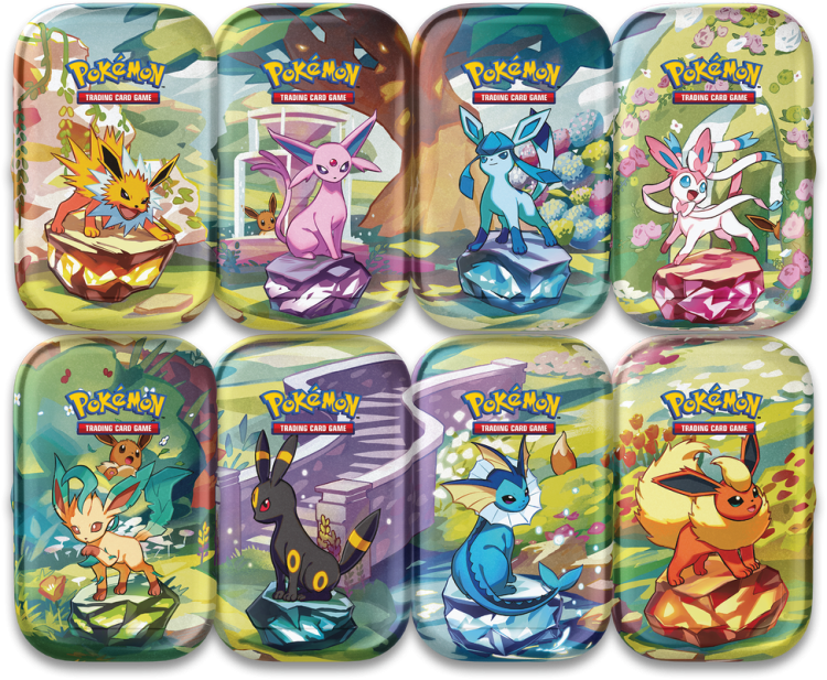HCO EXCLUSIVE - Pokémon: Scarlet & Violet Prismatic Evolutions Mini Tin SEALED Display Case