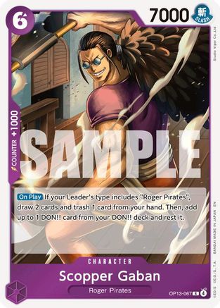 Scopper Gaban (OP13-067) - Carrying On His Will Foil