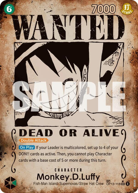 One Piece CG: Monkey.D.Luffy Wanted Poster (OP13)