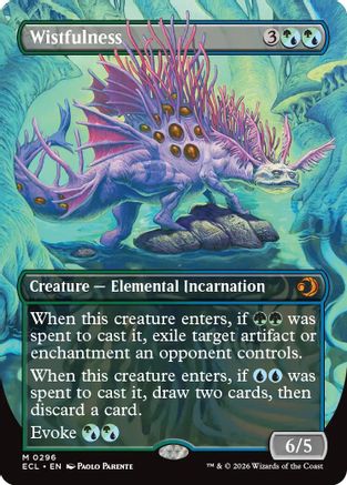 Wistfulness (Borderless) (ECL-296) - Lorwyn Eclipsed Foil