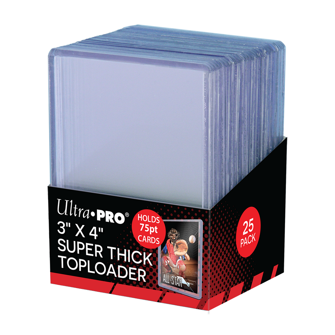 Ultra Pro - 3" x 4" Clear Thick 75PT Toploaders (25ct)