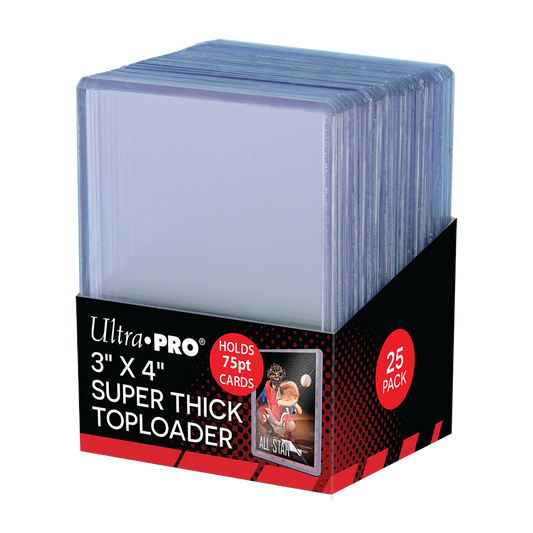Ultra Pro - 3" x 4" Clear Thick 75PT Toploaders (25ct)