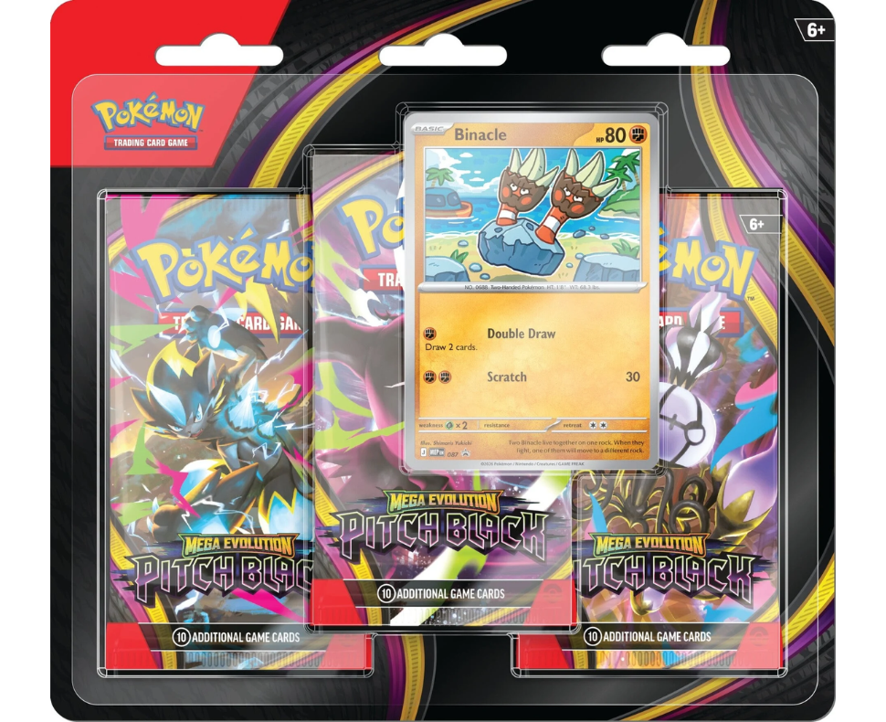 Pokémon: Mega Evolutions Pitch Black 3-pack Blister (Pre-order)