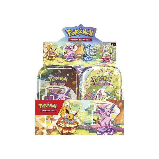 HCO EXCLUSIVE - Pokémon: Scarlet & Violet Prismatic Evolutions Mini Tin SEALED Display Case