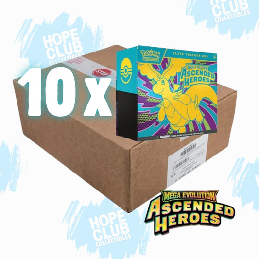 HCO EXCLUSIVE - SEALED CASE Pokémon Mega Evolutions Ascended Heroes ETB