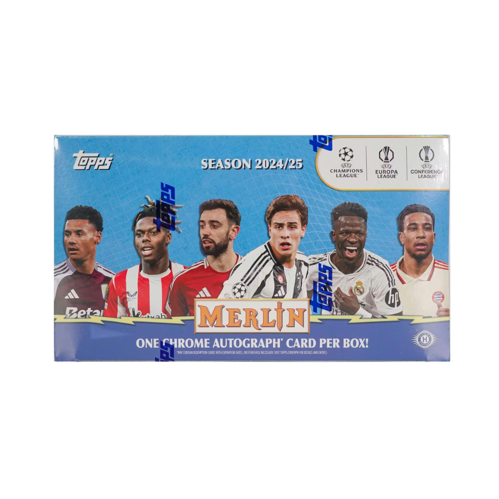 2024 - 25 Topps Chrome Merlin UEFA Club Competitions Soccer Hobby Box