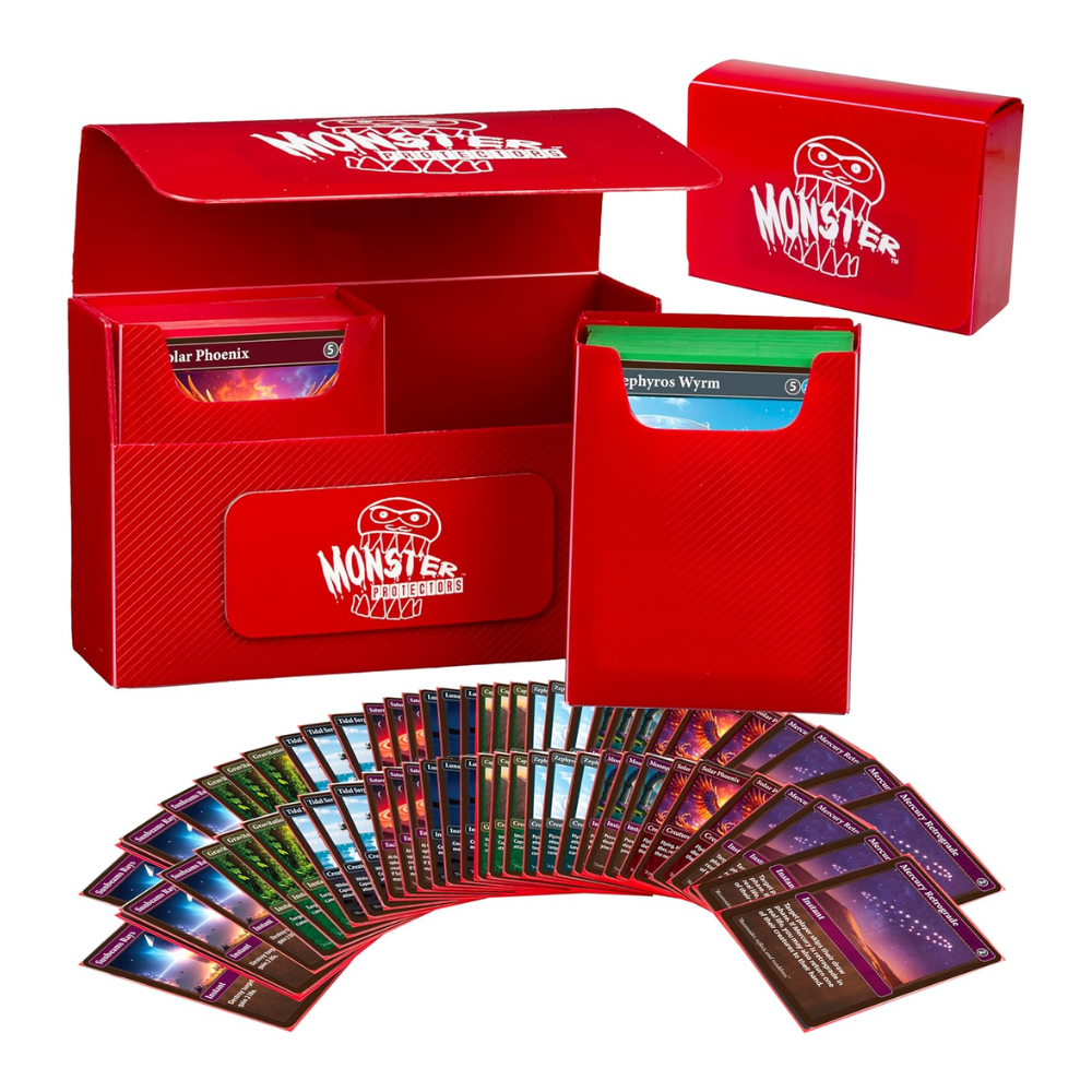 Monster Protectors: Double Deck Box - Matte Red