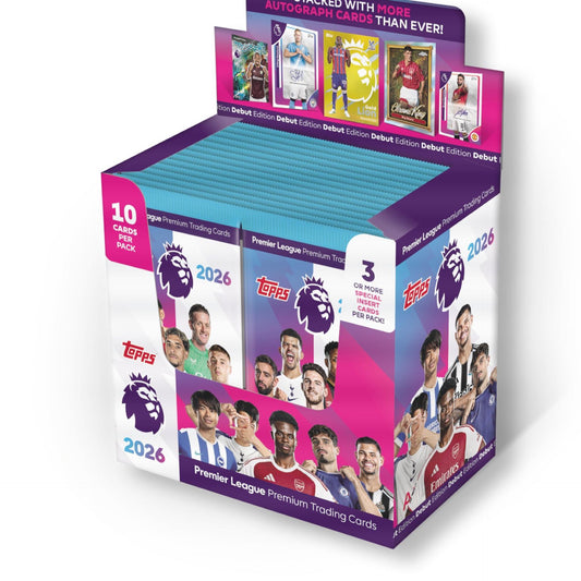 2026 Topps Premier League Debut Edition Trading Card Game Box