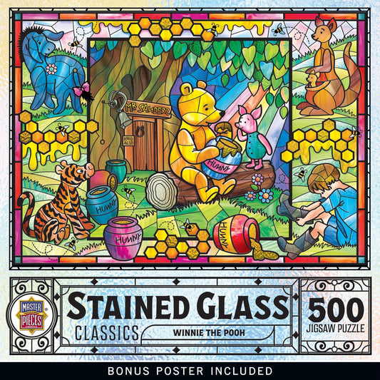 Stained Glass Winnie The Pooh Puzzle 500pcs