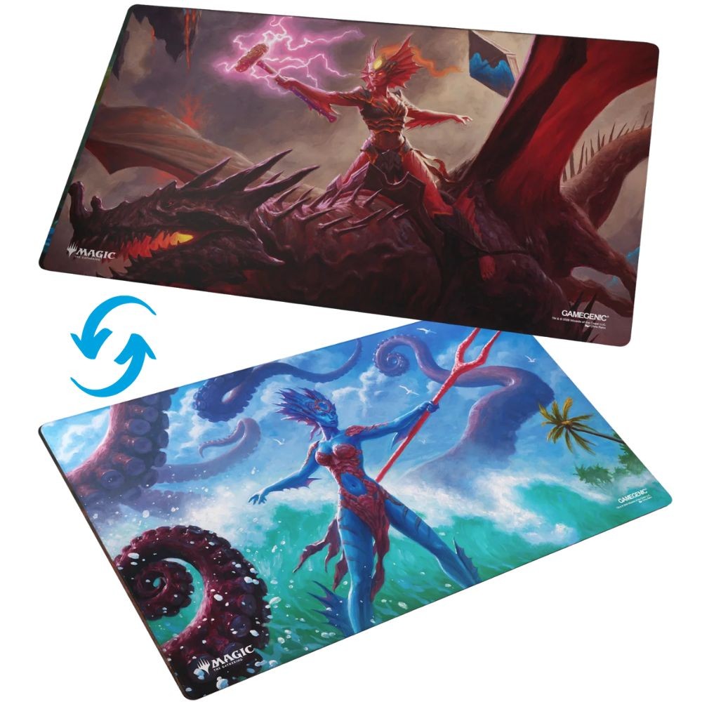 MTG: Reality Fracture Double-Sided Playmat - Kiora of Salt and Sand/ Kiora of Fire and Ashes