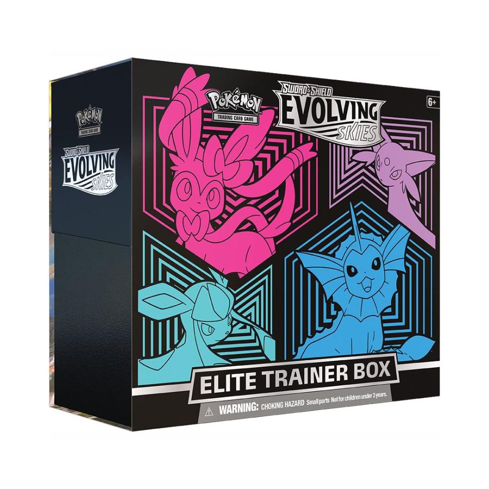 Pokémon: Sword & Shield Evolving Skies Elite Trainer Box - Espeon, Slyveon, Vaporeon, and Glaceon