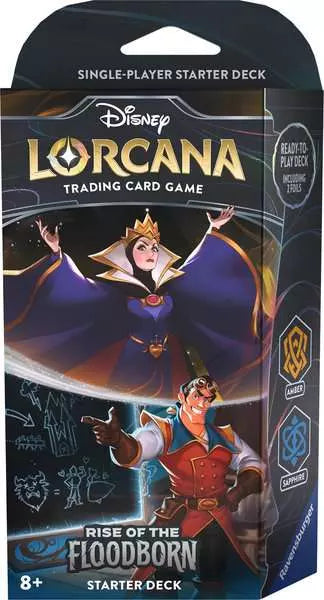 Disney Lorcana: Rise of the Floodborn TCG Starter Deck Amber & Sapphire