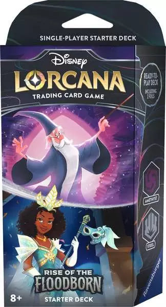 Disney Lorcana: Rise of the Floodborn TCG Starter Deck Amethyst & Steel