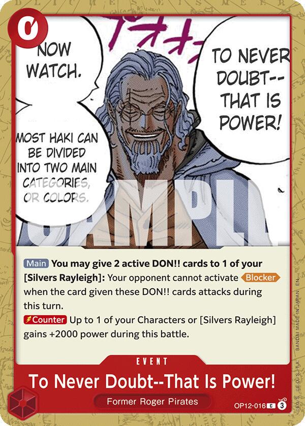 To Never Doubt, That Is Power!