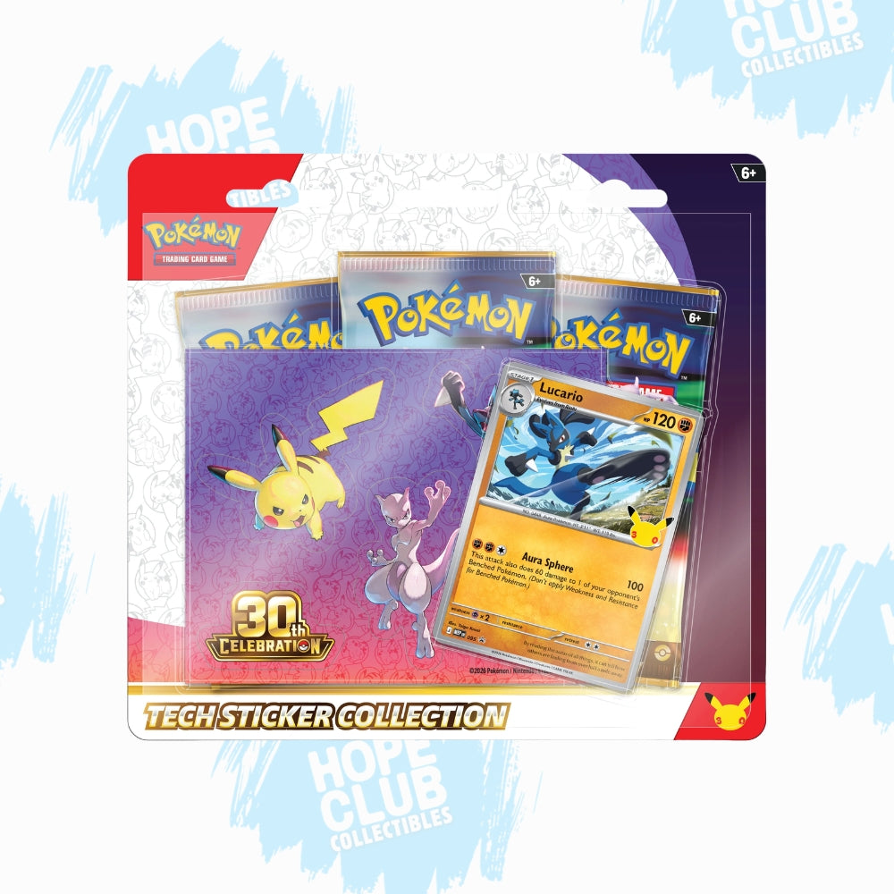 Pokémon: 30th Anniversary Celebrations Lucario Tech Sticker Collection (Pre-order)