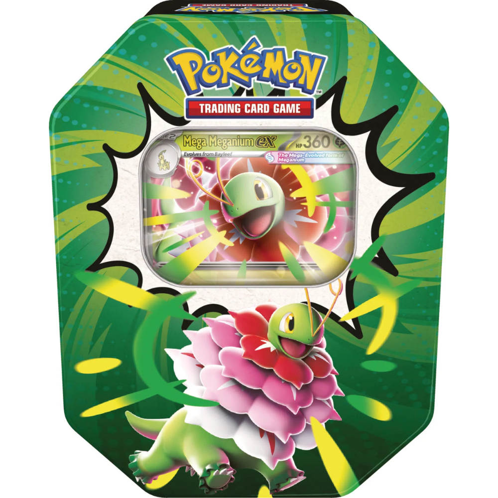 Pokémon: Mega Evolution Ascended Heroes Mega Meganium ex Tin (Pre-order)