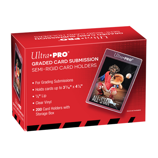 Ultra Pro - 1/2" Lip Semi-Rigid Tall Card Holders (200ct)undle (200ct) for Standard Size Cards