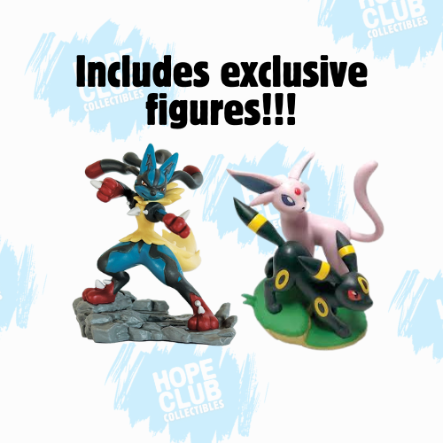 HCO EXCLUSIVE BUNDLE: Mega Lucario ex & Prismatic Evolutions Umbreon / Espeon Premium Figure Collection
