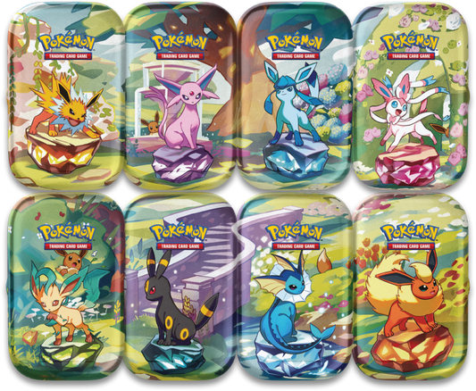HCO EXCLUSIVE - Pokémon: Scarlet & Violet Prismatic Evolutions Mini Tin SEALED Display Case