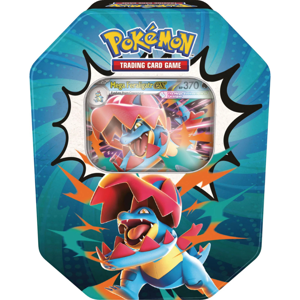 Pokémon: Mega Evolution Ascended Heroes Mega Feraligatr ex Tin (Pre-order)