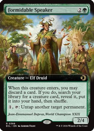 Formidable Speaker (Extended Art) (ECL-366) - Lorwyn Eclipsed Foil