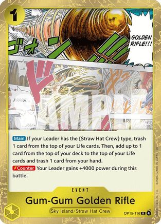 Gum-Gum Golden Rifle (OP15-16) - Adventure on Kami's Island Foil