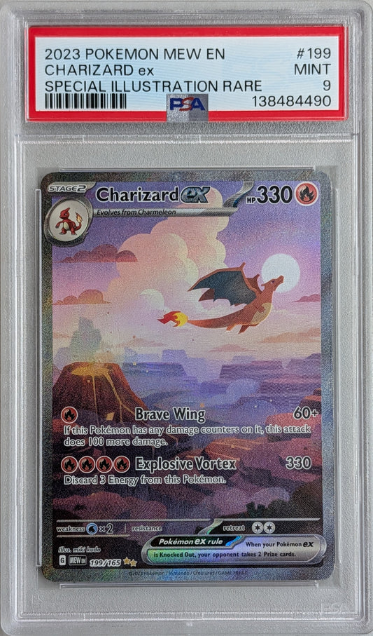 Pokémon: PSA 9 Charizard ex 199/165 (MEW)
