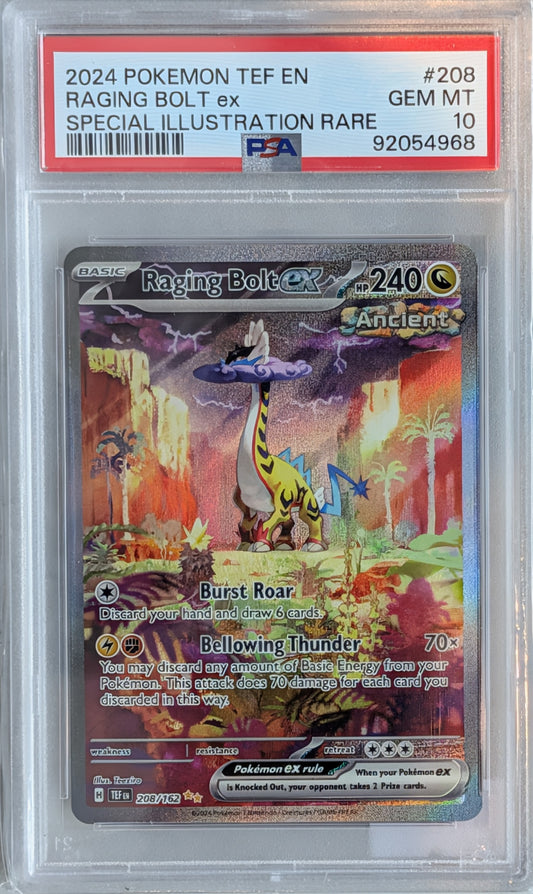 Pokémon: PSA 10 Raging Bolt ex 208/165 (TEF)