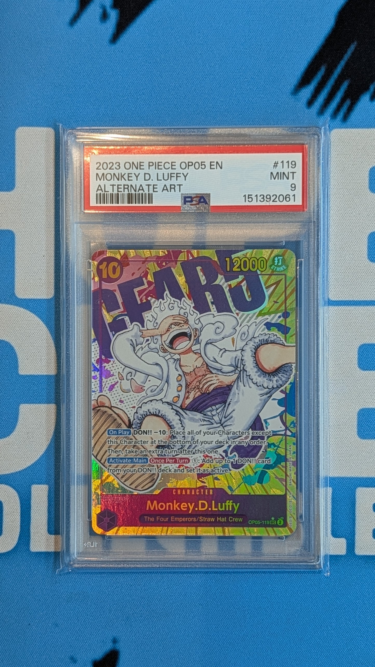 One Piece CG: PSA 9 Monkey.D.Luffy #119