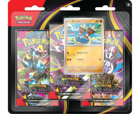 Pokémon: Mega Evolutions Pitch Black 3-pack Blister (Pre-order)