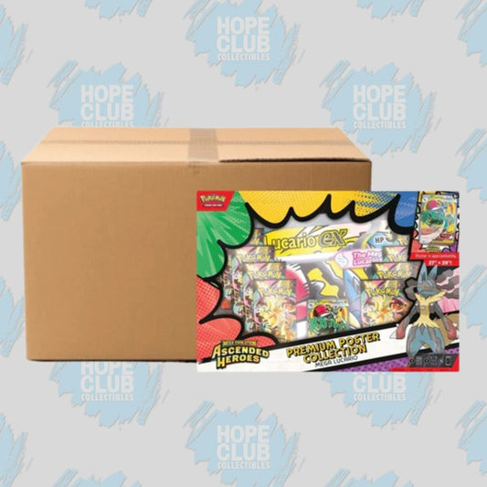 HCO EXCLUSIVE SEALED CASE Pokémon Mega Evolutions Ascended Heroes Poster Collection