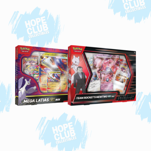 HCO LIMITED BUNDLE: Team Rocket's Mewtwo ex Box + Mega Latias ex Box
