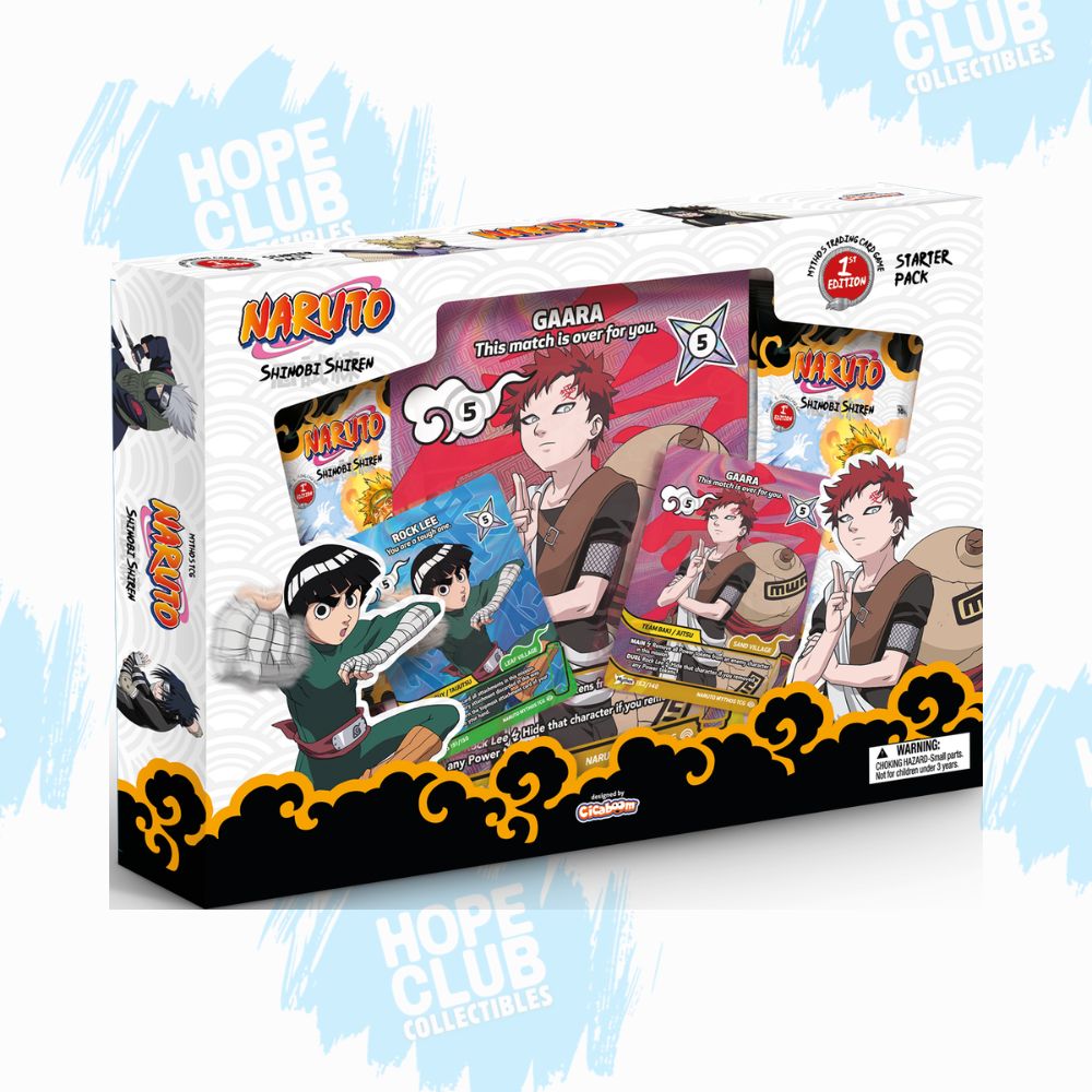 Naruto Mythos CG: Set 2 Shinobi Shiren 1st Edition Gaara vs Rock Lee Starter Set (Pre-order)