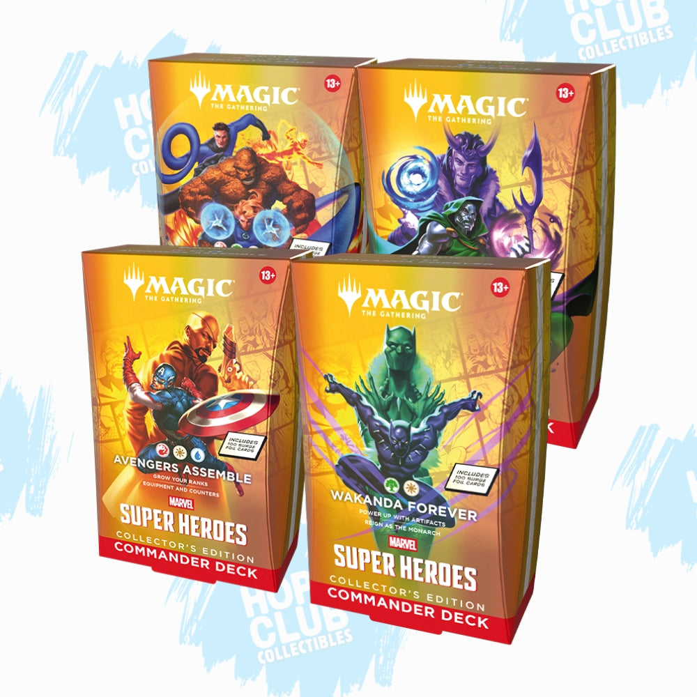HCO LIMITED BUNDLE: MTG Universes Beyond Marvel Super Heroes Collector Commander Deck Set of 4 (Pre-order)
