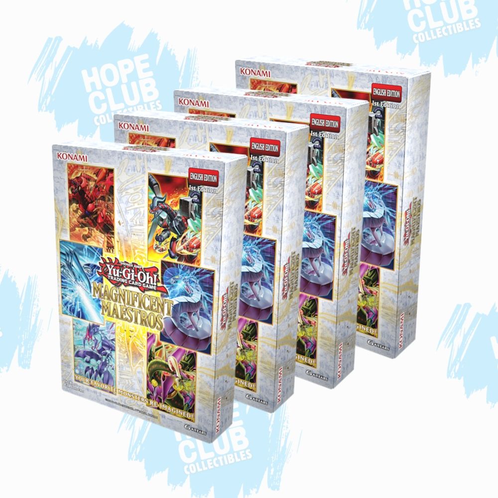HCO LIMITED BUNDLE: 4 Yu-Gi-Oh! Magnificent Maestros 1st Edition Boxes (Pre-order)