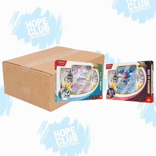 HCO EXCLUSIVE - SEALED CASE Pokémon 30th Anniversary ex Boxes