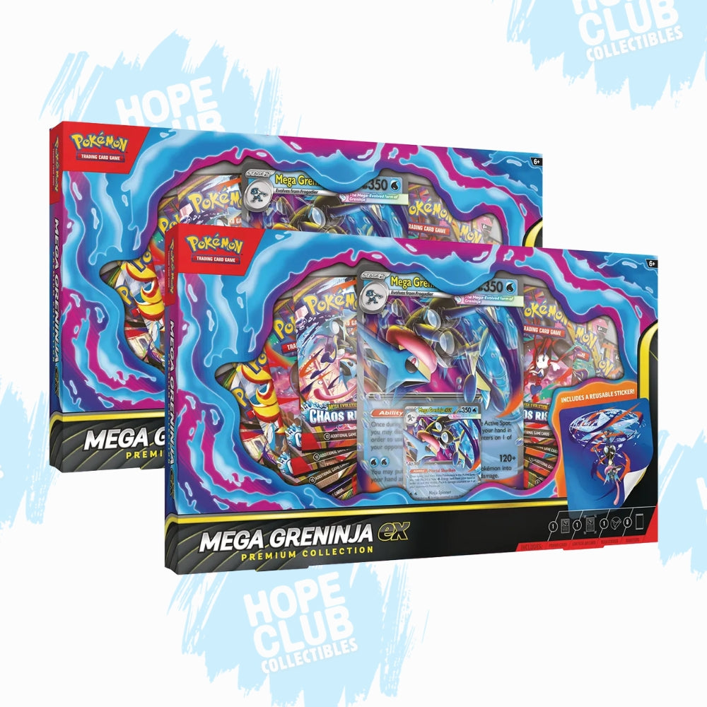 HCO LIMITED BUNDLE: 2x Mega Evolution Mega Greninja ex Premium Collection (Pre-order)