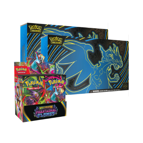 PRE-ORDER BUNDLE Phantasmal Flames Booster Box & 2 Charizard X ex Ultra Premium Collection - LIMITED ONE PER CUSTOMER