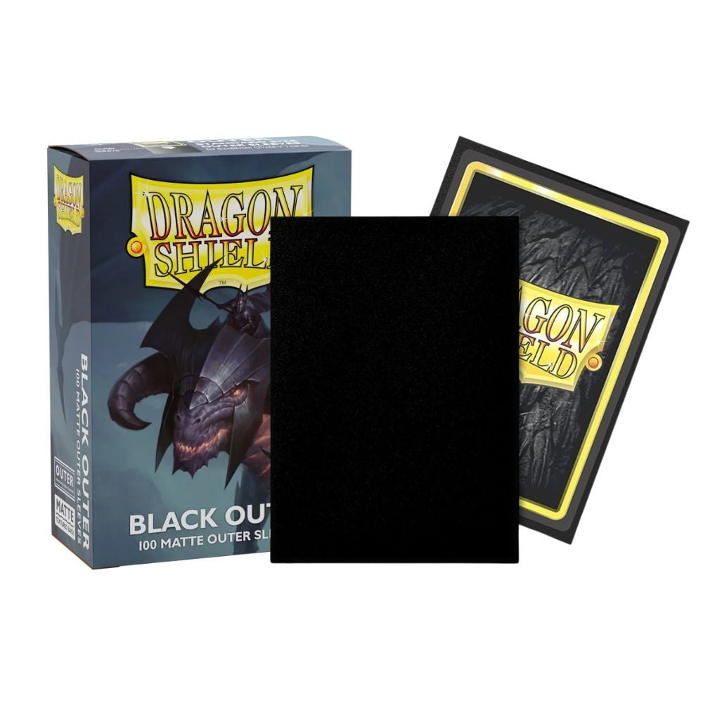 Dragon Shield: Black Matte Outer Sleeves for Triple Sleeve - 100 Sleeves