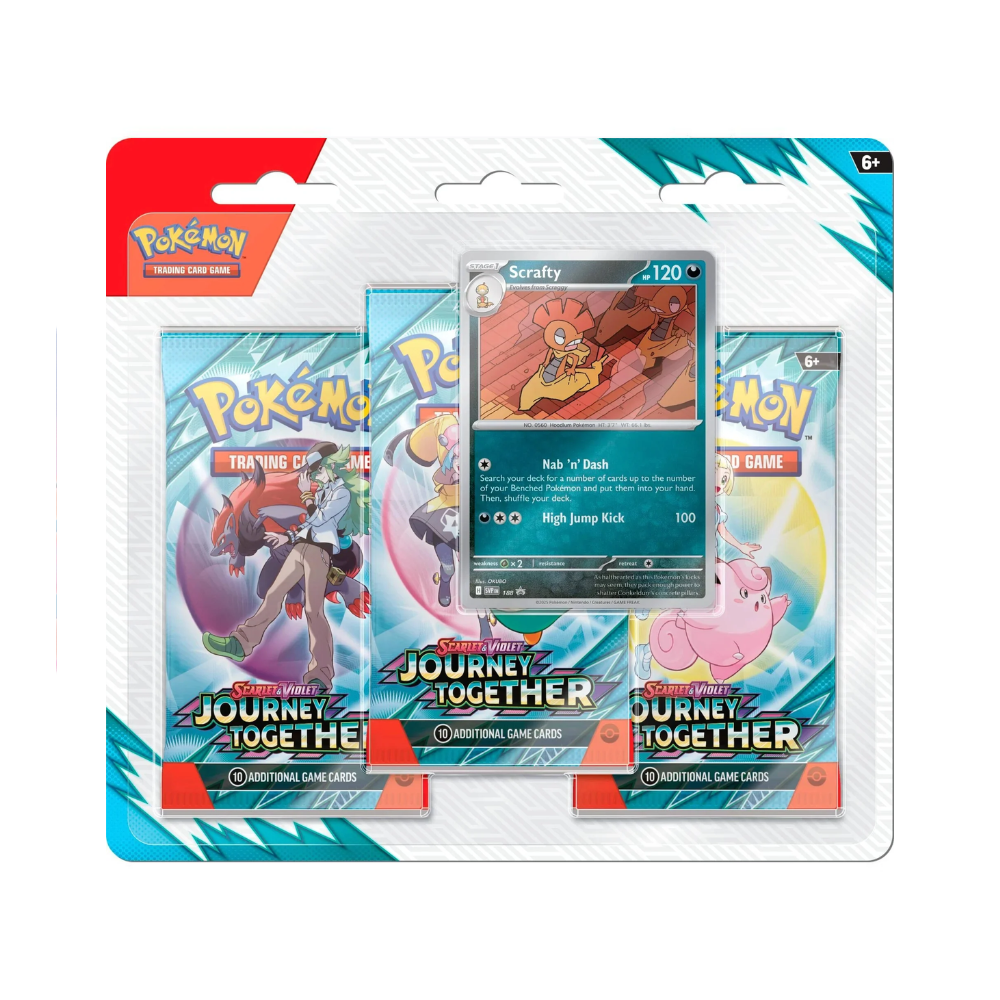 Pokémon: Scarlet & Violet Journey Together 3-pack Blister - ONE AT RANDOM