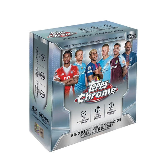2025 - 26 Topps Chrome UEFA Club Competitions Soccer Mega Box