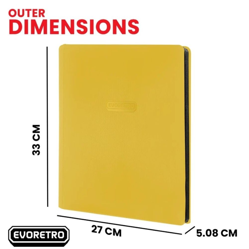 Evoretro: 9-pocket Zipper Portfolio Binder - Rose