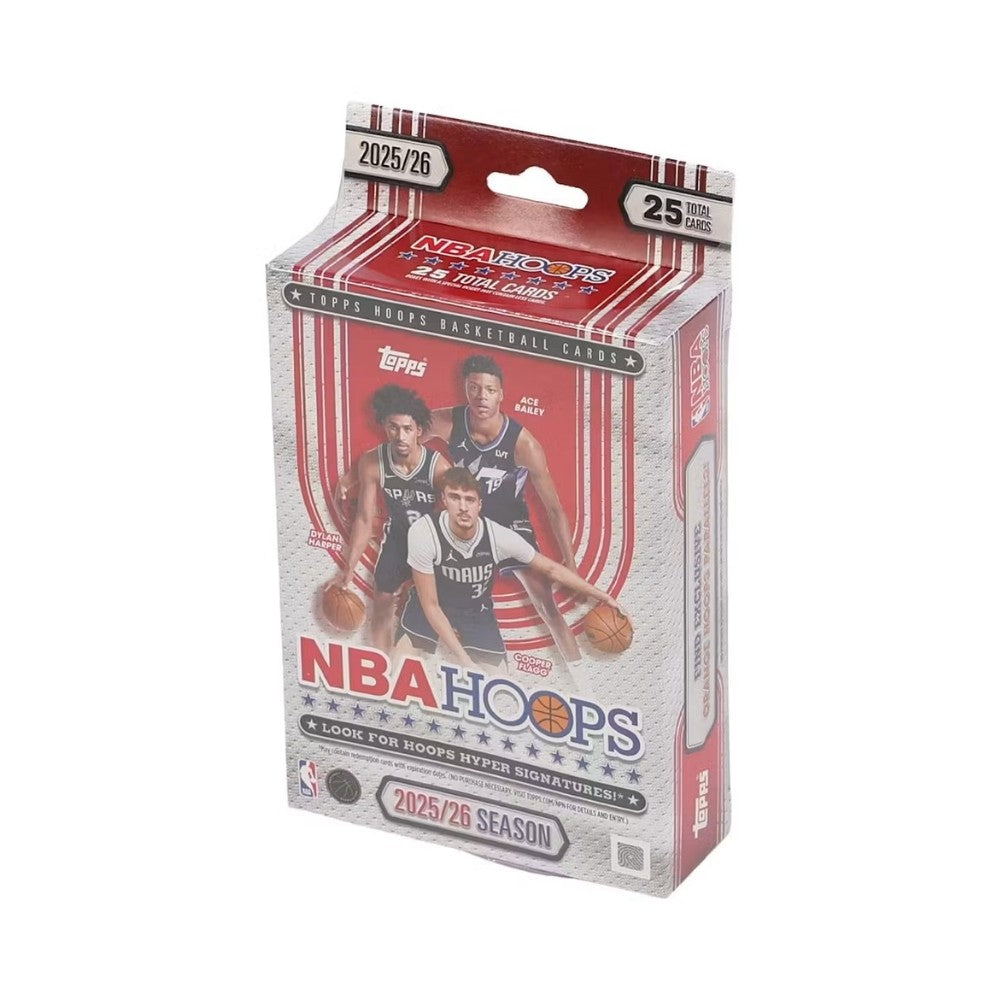 2025 - 26 Topps NBA Hoops Basketball Trading Card Hanger Box
