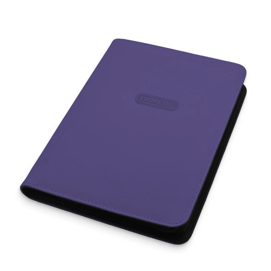 Evoretro: 9-pocket Zipper Portfolio Binder - Purple
