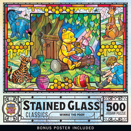 Stained Glass Winnie The Pooh Puzzle 500pcs