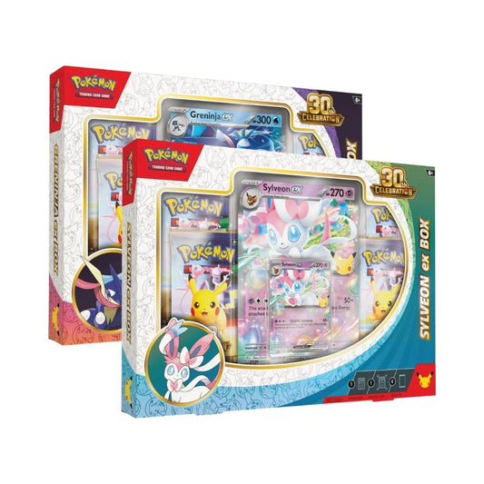Pokémon: 30th Anniversary Celebrations Sylveon ex / Greninja ex Box - ONE AT RANDOM