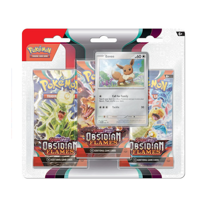 Pokémon: Scarlet & Violet Obsidian Flames 3-pack Blister - ONE AT RANDOM