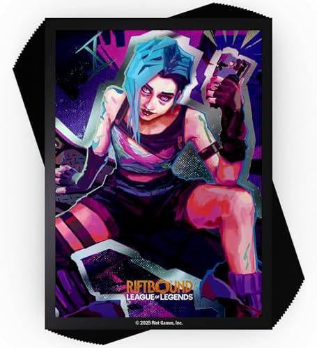 Riftbound League of Legends CG: Jinx Art Standard Size Card Sleeves (100ct)