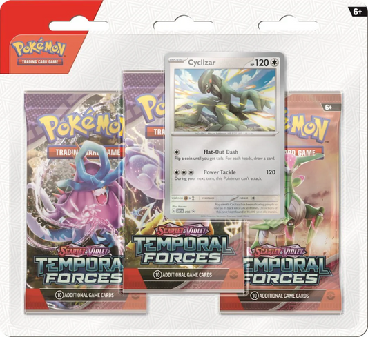 Pokemon: Scarlet & Violet Temporal Forces 3-pack Blister - ONE AT RANDOM